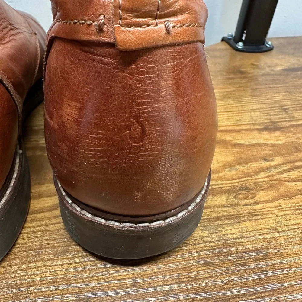 OluKai Mens Leather Chukka‎ Boots 10 Pahoa Ginger Brown Cap Toe Lace Up Shoes